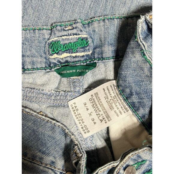 Wrangler Premium Patch Summer Weight Low Rise Jeans Size 3/4 - Picture 4 of 5